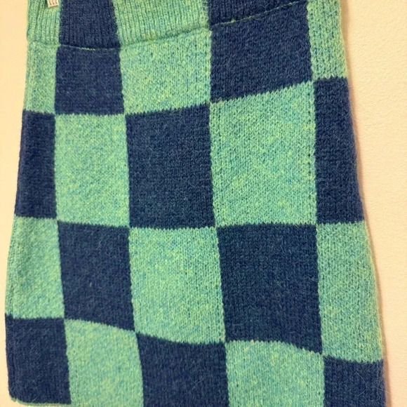 NWT $245 Stine Goya Andria Alpaca Knit Skirt - Checkered High-Rise Mini Skirt - Picture 5 of 8